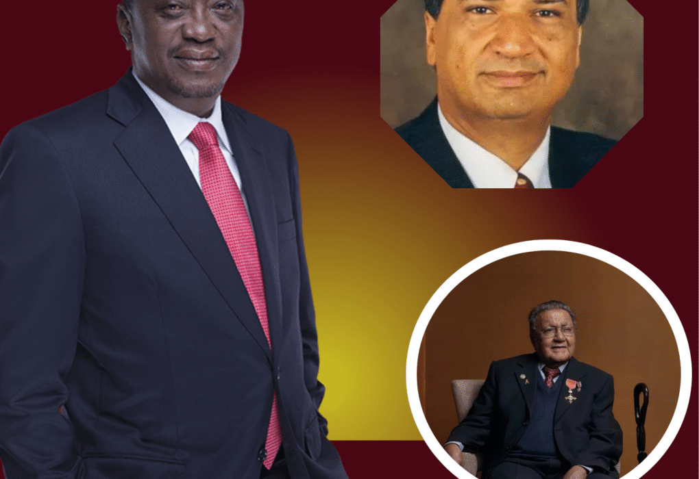 Collage of the top 10 richest people in Kenya in 2025 with their industries and net worth displayed